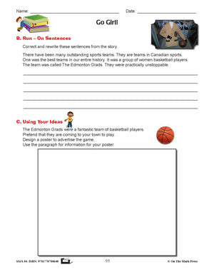 Go Girl! Writing & Grammar Lesson Grade 4 (kinds of sentences)