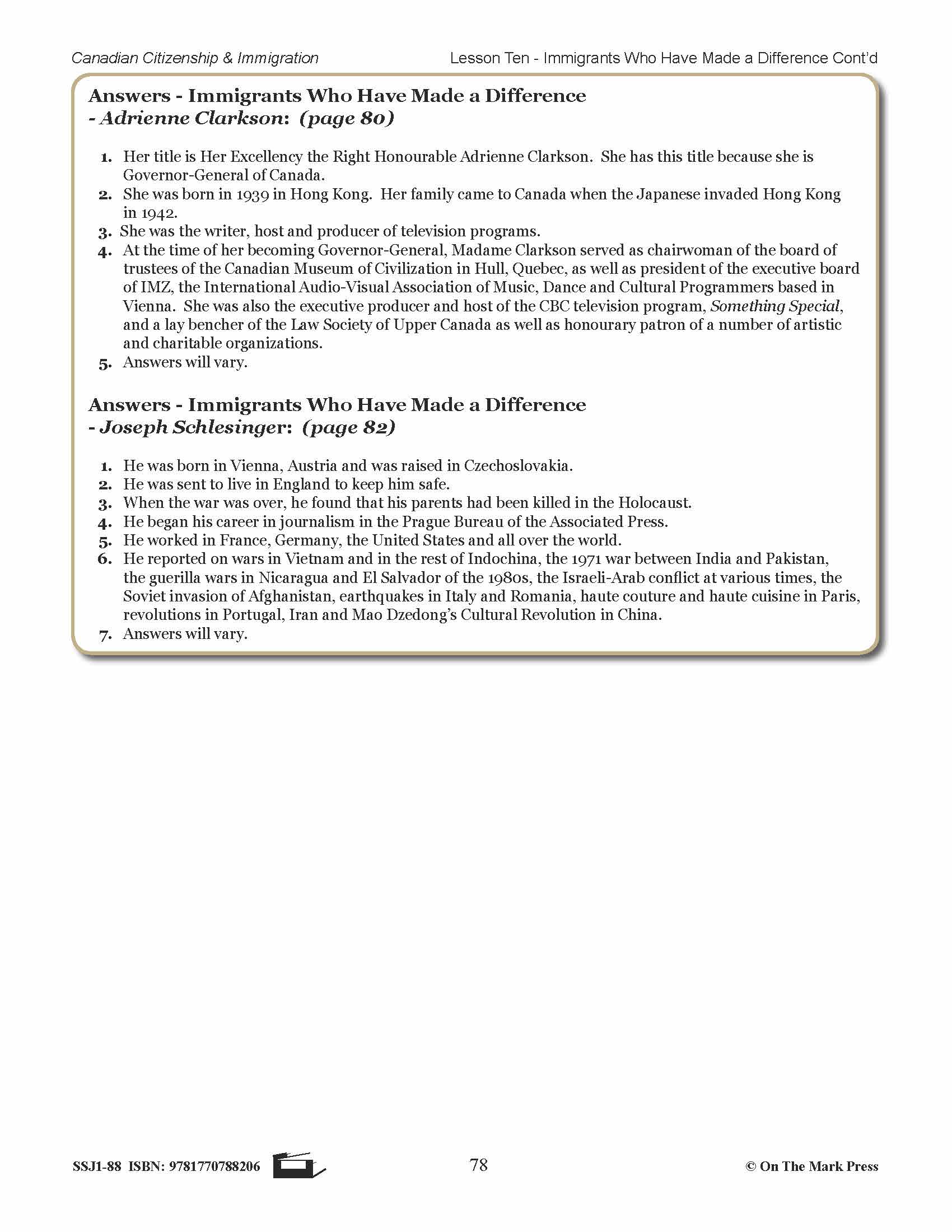 Immigrants Who Have Made A Difference A Unit Test & Extras! E-Lesson Plan Gr. 4-8