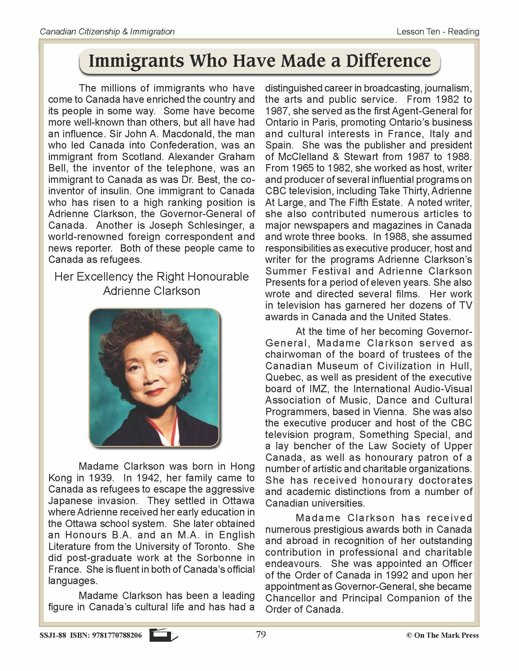 Immigrants Who Have Made A Difference A Unit Test & Extras! E-Lesson Plan Gr. 4-8