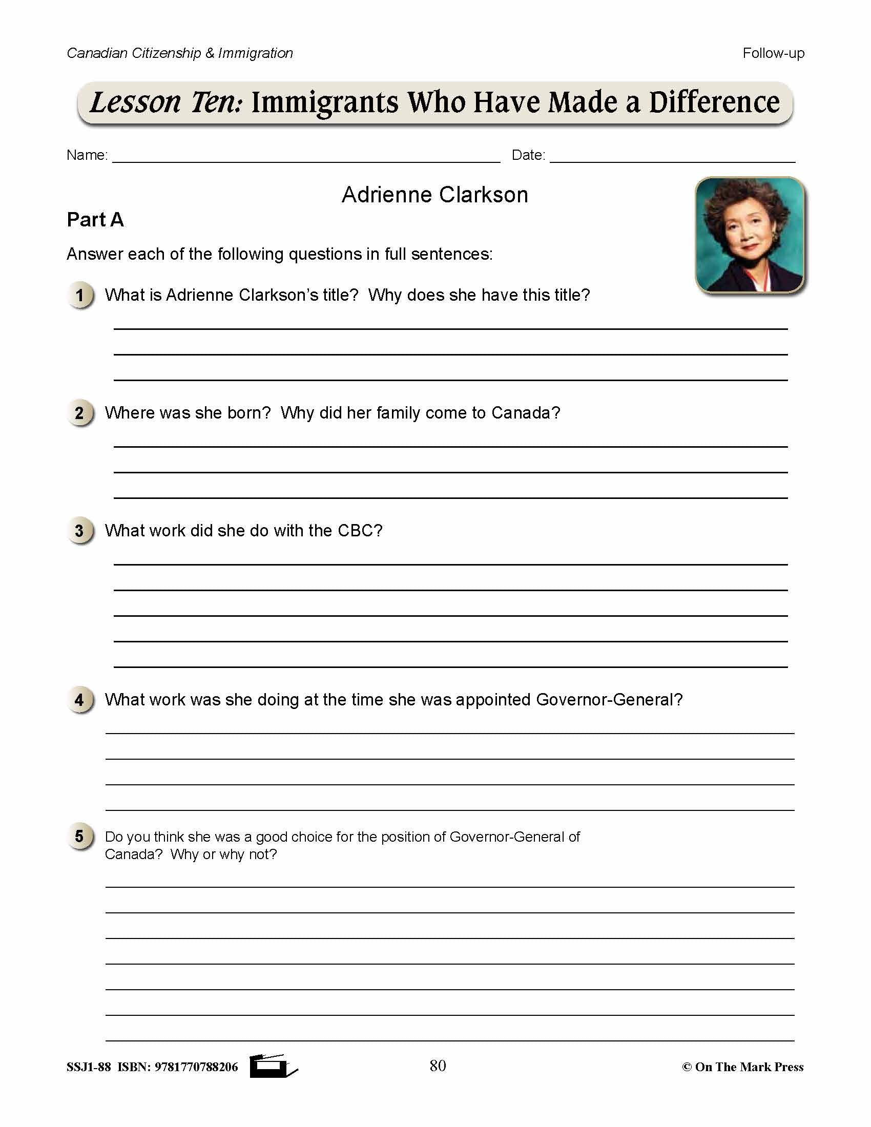 Immigrants Who Have Made A Difference A Unit Test & Extras! E-Lesson Plan Gr. 4-8