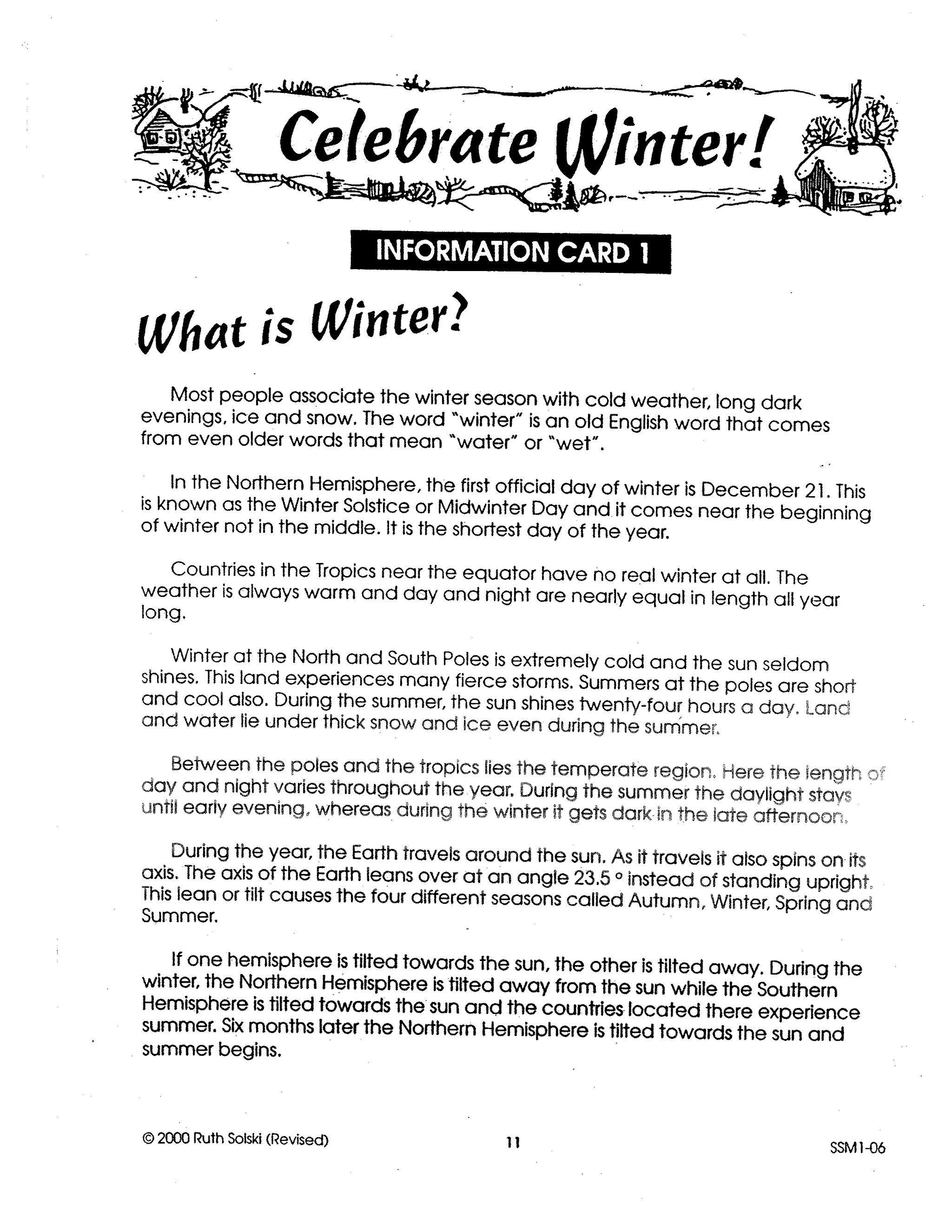 Celebrate Winter Grades 4-6