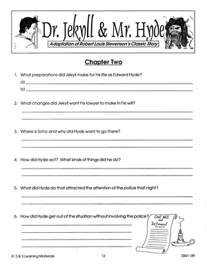Dr. Jekyll & Mr. Hyde Lit Link/Novel Study Guide Gr. 4-6