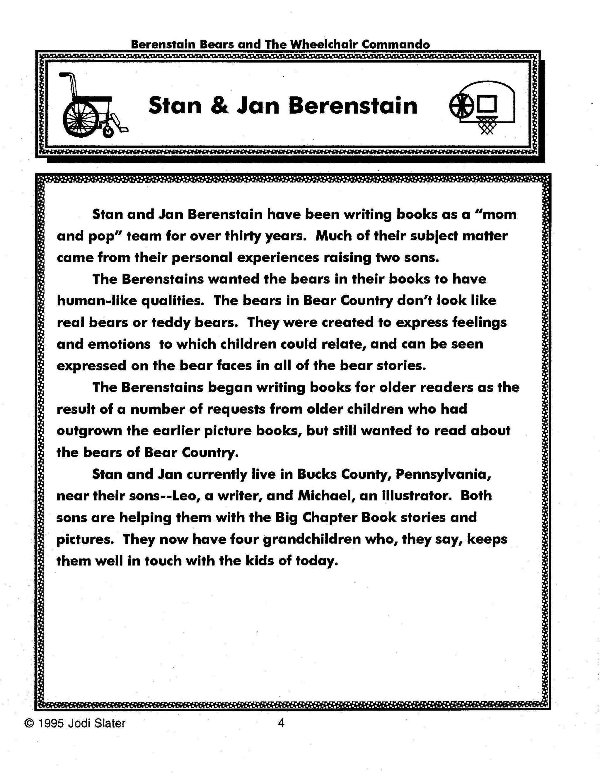 Berenstain Bears: 4 Lit Link/Novel Study Bundle! Grades 1-3