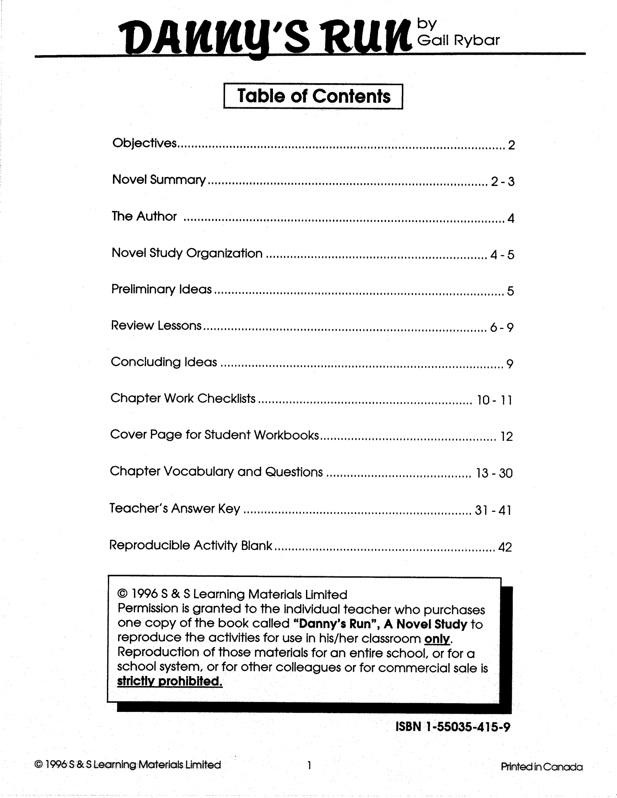 Danny's Run, Lit Link/Novel Study Guide Gr. 4-6