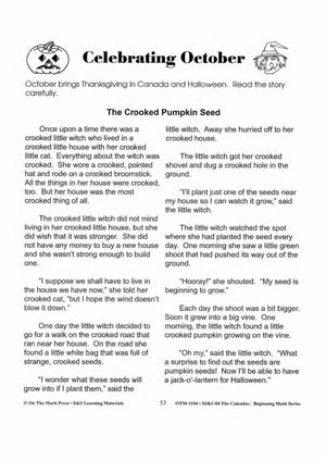 Monthly Calendar Stories & Activities Grades 1-3