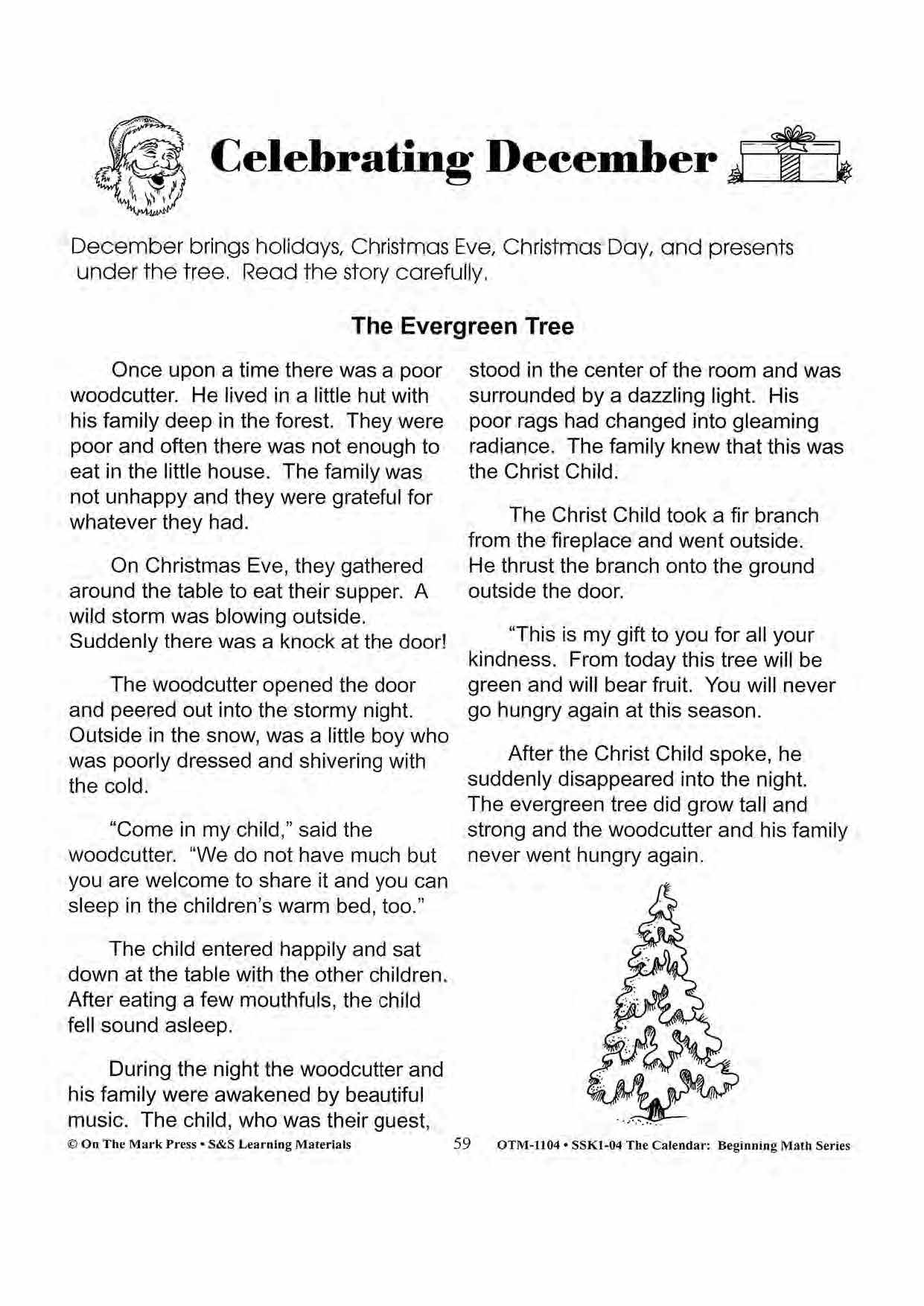 Monthly Calendar Stories & Activities Grades 1-3
