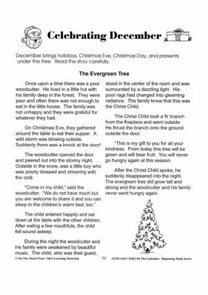 Monthly Calendar Stories & Activities Grades 1-3