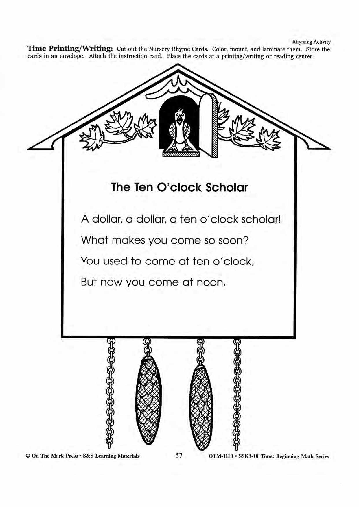 Time Nursery Rhymes Grades 1-3