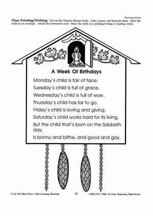 Time Nursery Rhymes Grades 1-3