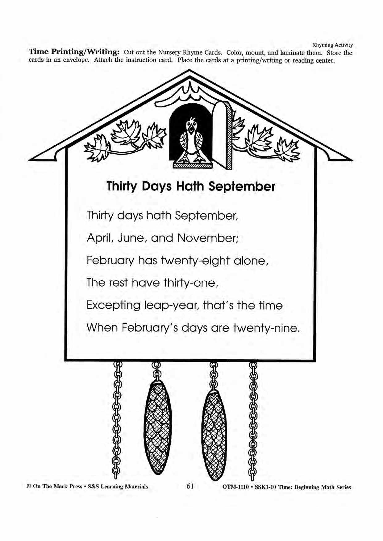 Time Nursery Rhymes Grades 1-3