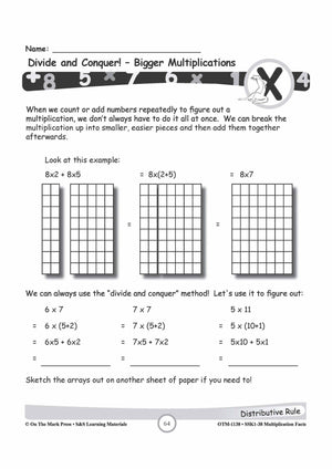 Divide & Conquer Bigger Multiplication! Worksheets Grades 3-5