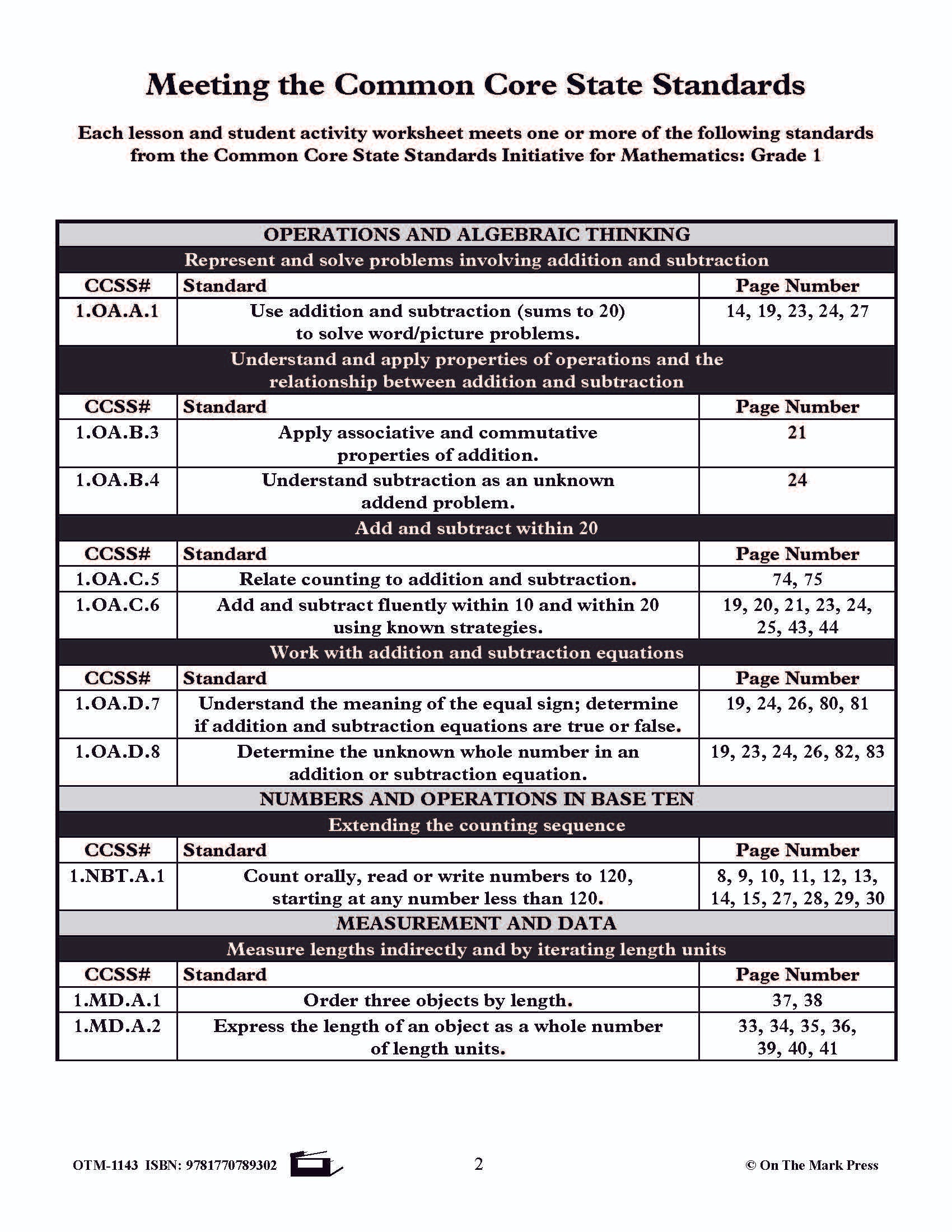 First Grade Numeration Lesson Plan Aligned to Common Core