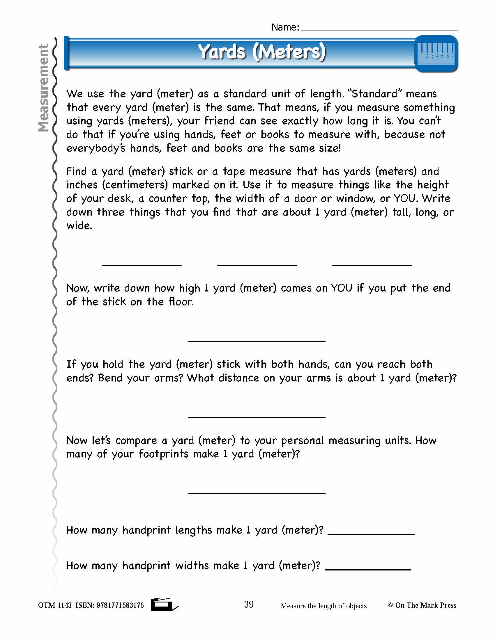 First Grade Measurement Lesson Plan Aligned to Common Core