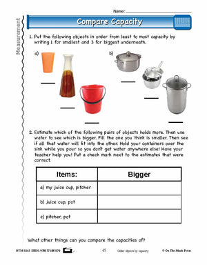 First Grade Measurement Lesson Plan Aligned to Common Core