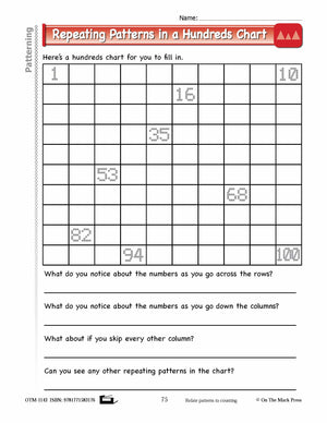 First Grade Patterning Lesson Plans Aligned to Common Core