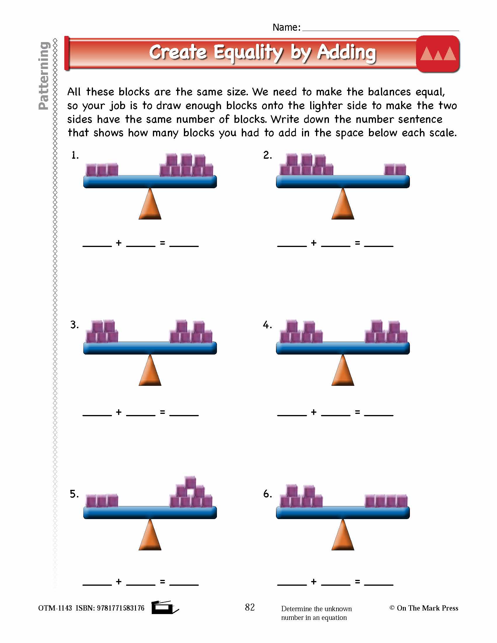 First Grade Patterning Lesson Plans Aligned to Common Core