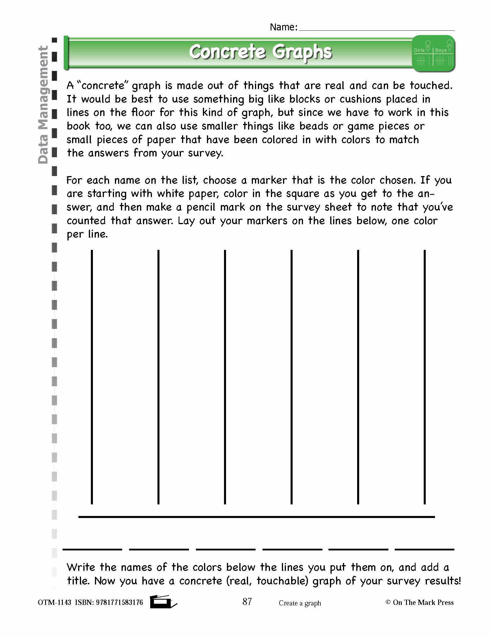 First Grade Data Management Lesson Plans Aligned to Common Core