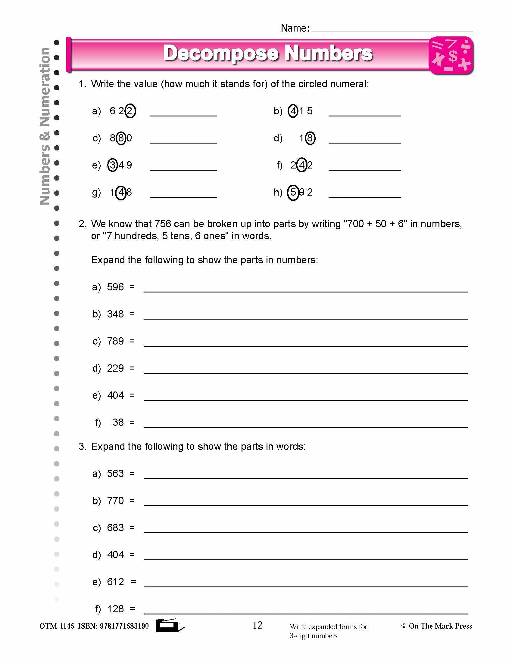 Third Grade Numeration Lesson Plans Aligned to Common Core
