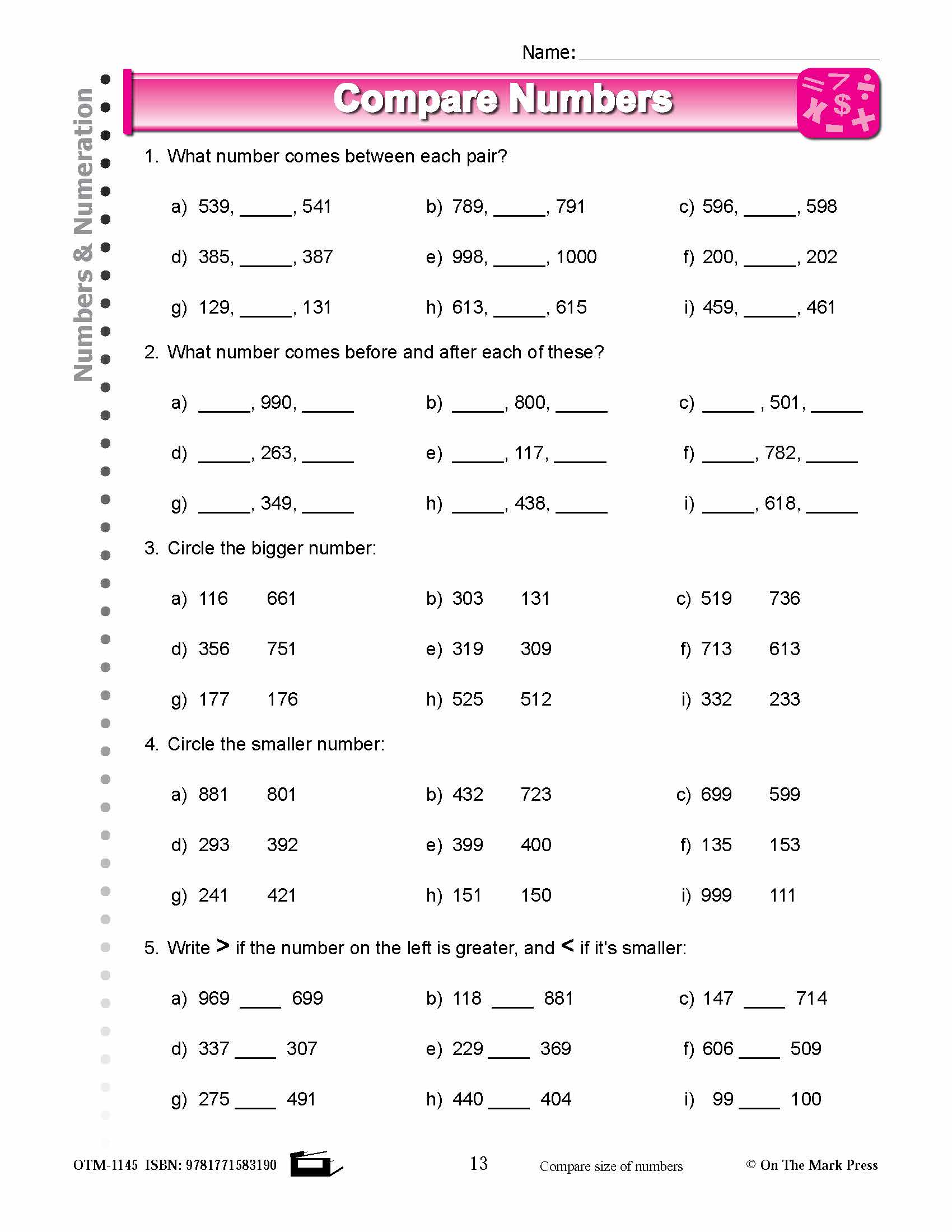 Third Grade Numeration Lesson Plans Aligned to Common Core