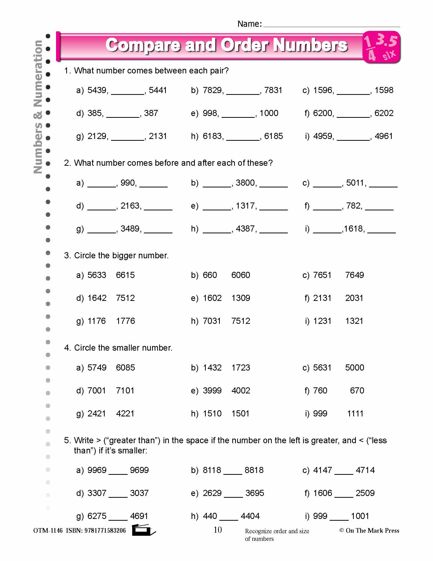 Fourth Grade Numeration Lesson Plans Aligned to Common Core