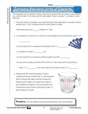 Fourth Grade Measurement Lesson Plans Aligned to Common Core