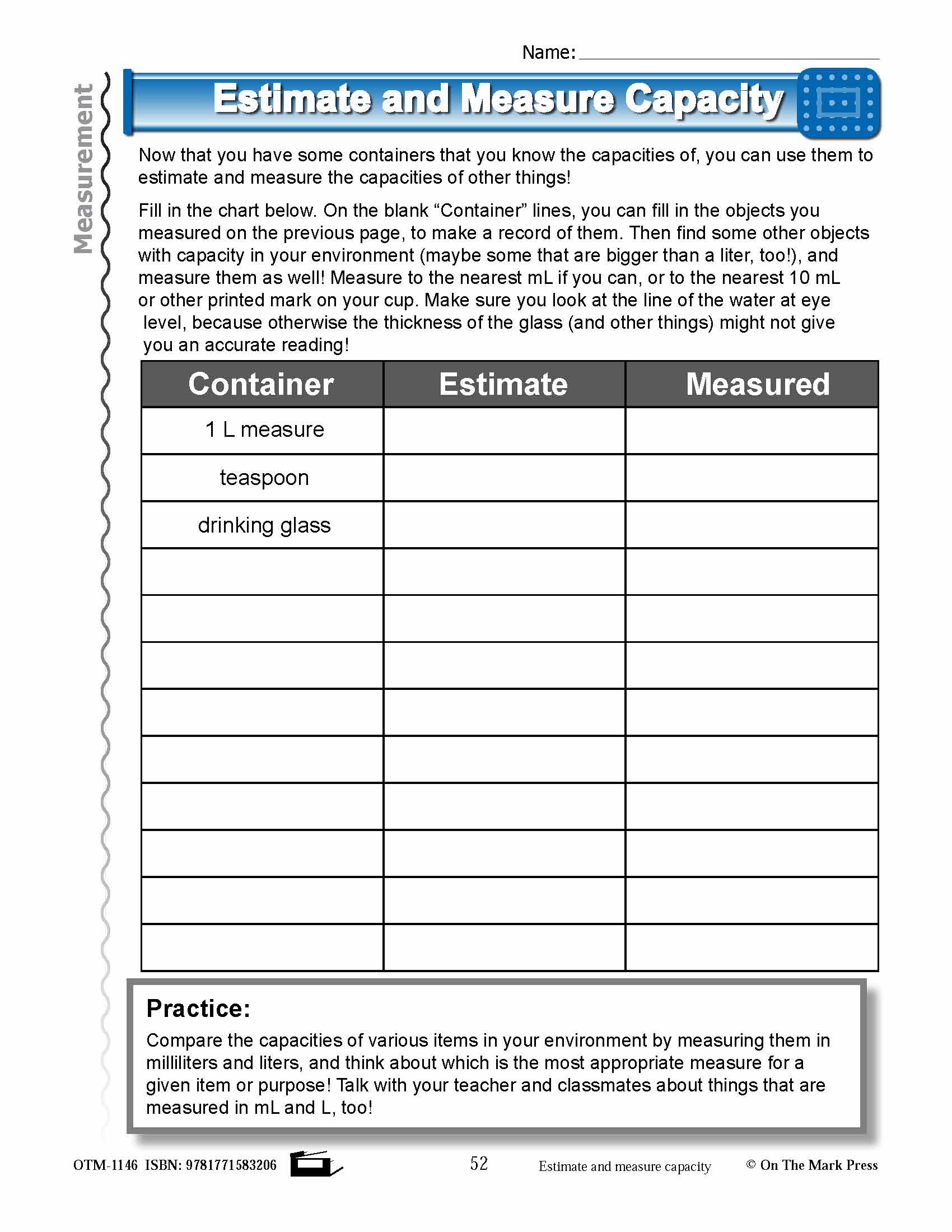 Fourth Grade Measurement Lesson Plans Aligned to Common Core
