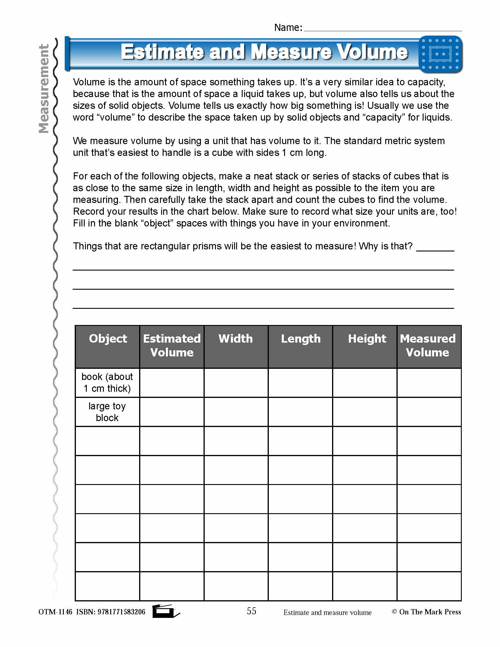 Fourth Grade Measurement Lesson Plans Aligned to Common Core