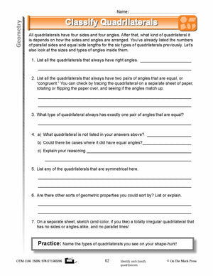 Fourth Grade Geometry Lesson Plans Aligned to Common Core