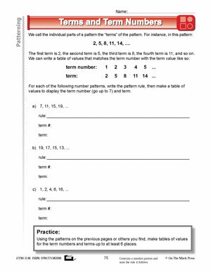 Fourth Grade Patterning  Lesson Plans Aligned to Common Core