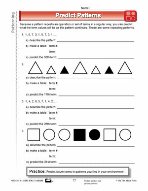 Fourth Grade Patterning  Lesson Plans Aligned to Common Core