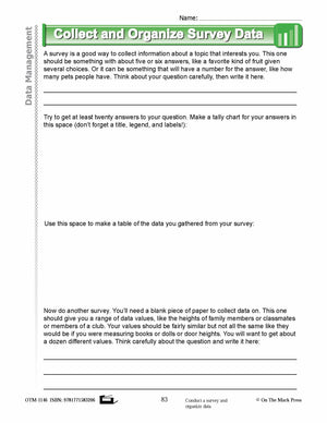Fourth Grade Data Management  Lesson Plans Aligned to Common Core