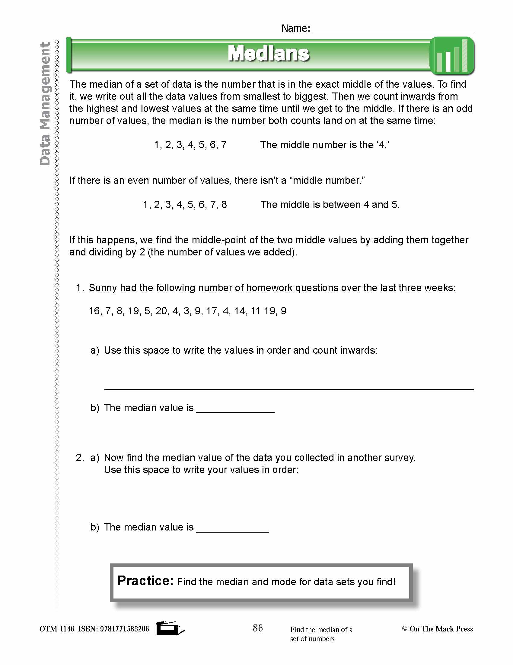 Fourth Grade Data Management  Lesson Plans Aligned to Common Core