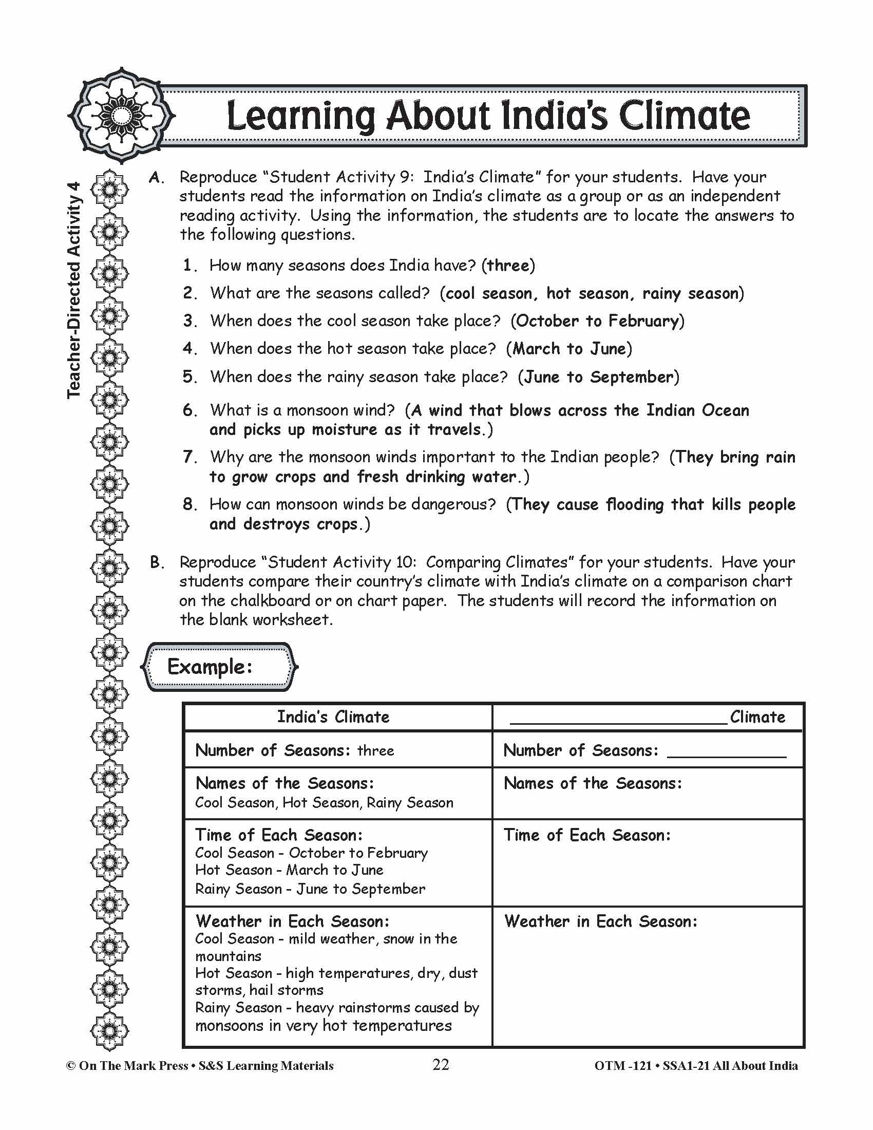 Learning About India’s Climate Grades 3-5 Lesson Plan