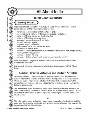 Lifestyles in India Grades 3-5 Lesson Plan