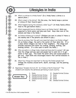 Lifestyles in India Grades 3-5 Lesson Plan