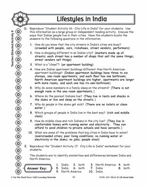 Lifestyles in India Grades 3-5 Lesson Plan