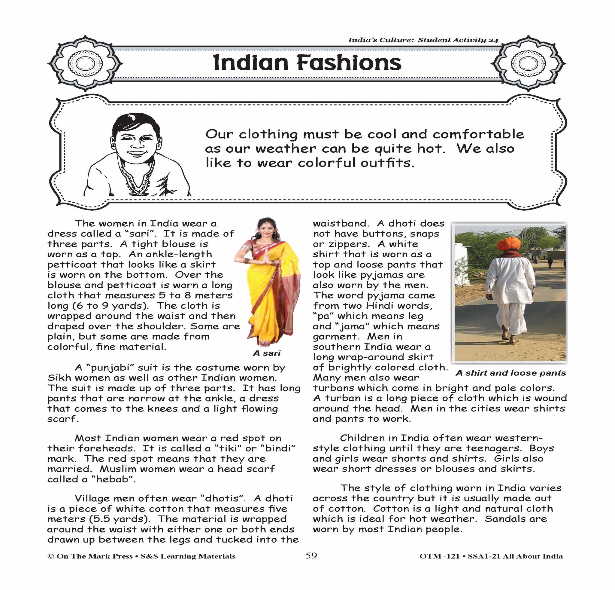 India's Culture Grades 3-5 Lesson Plan