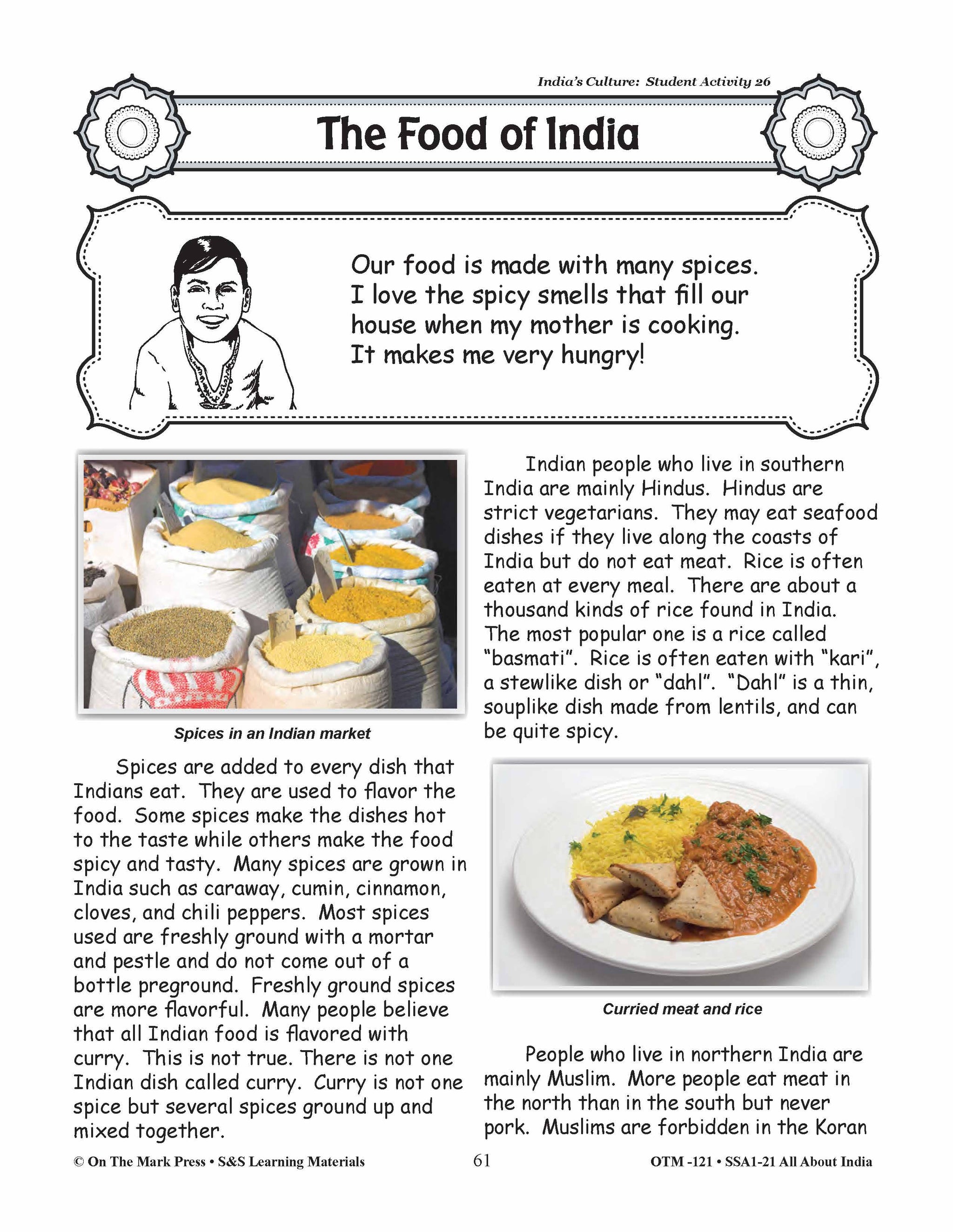 India's Culture Grades 3-5 Lesson Plan