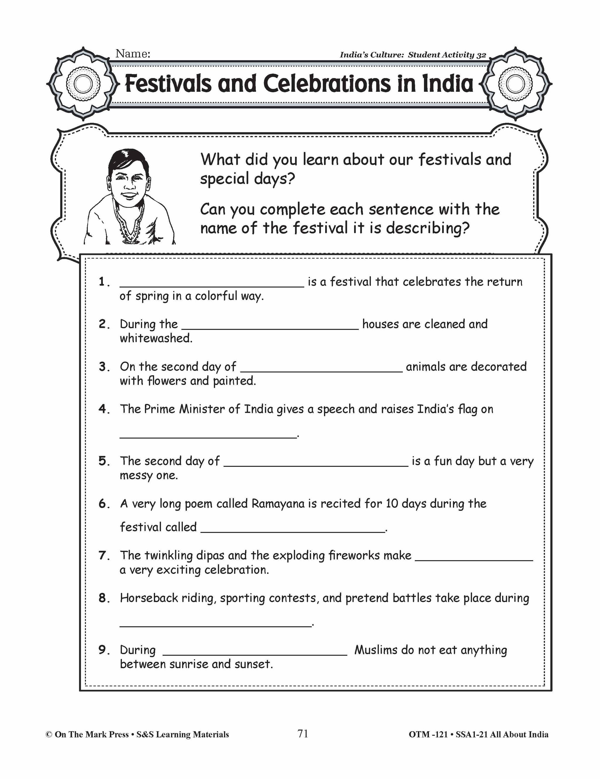 India's Culture Grades 3-5 Lesson Plan