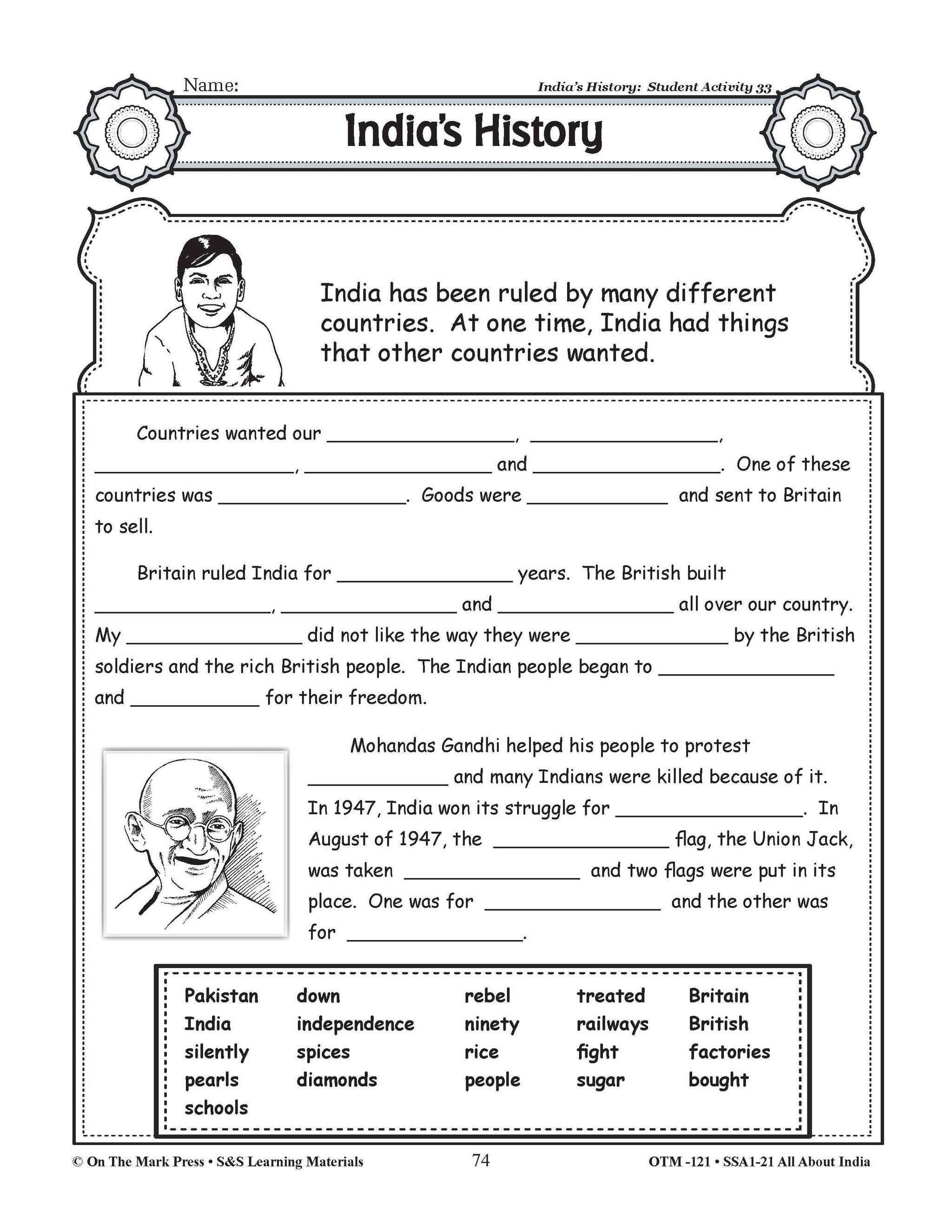 India's History Grades 3-5 Lesson Plan