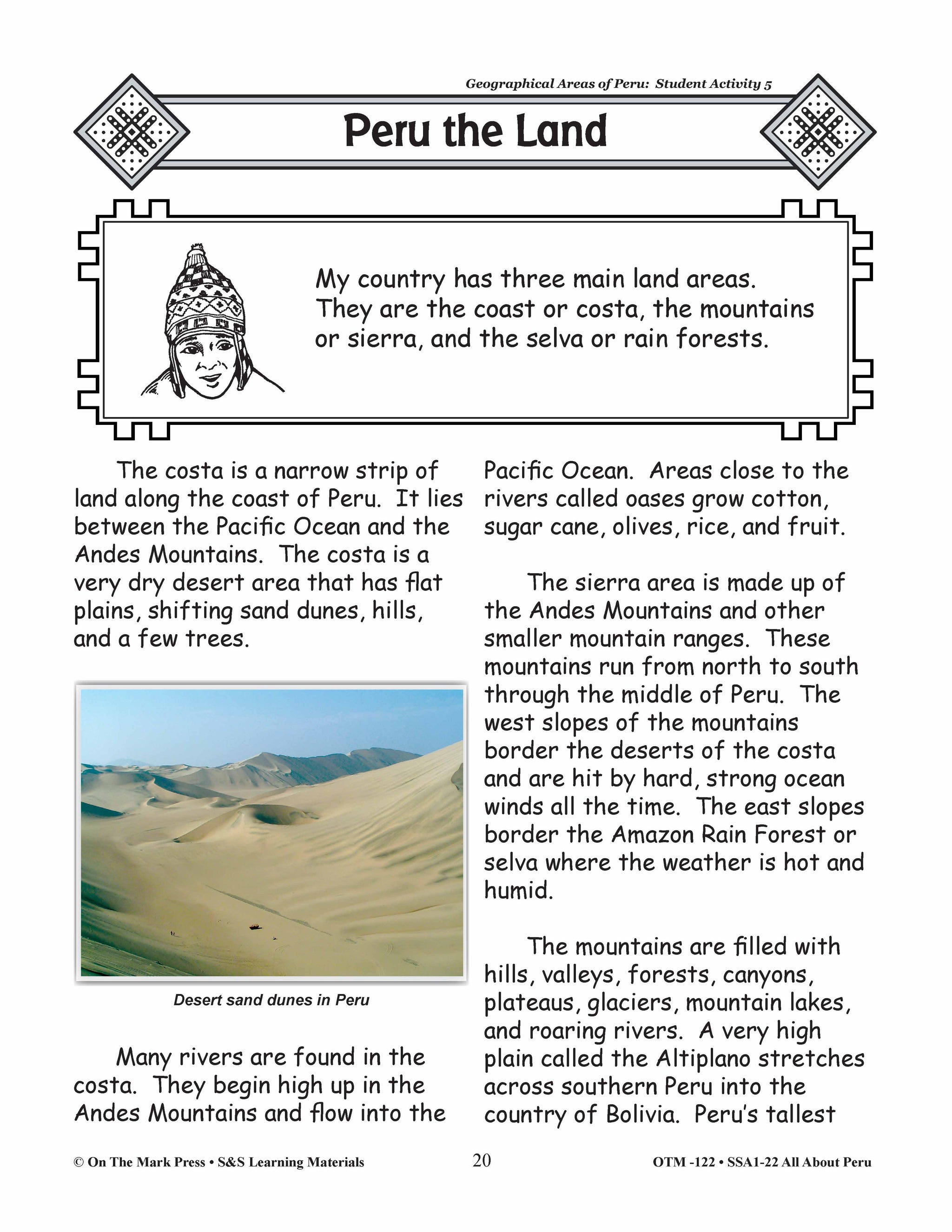 Geographical Areas of Peru Grades 3-5