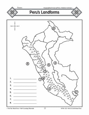 Geographical Areas of Peru Grades 3-5
