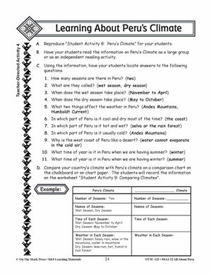 Learning About Peru’s Climate Grades 3-5