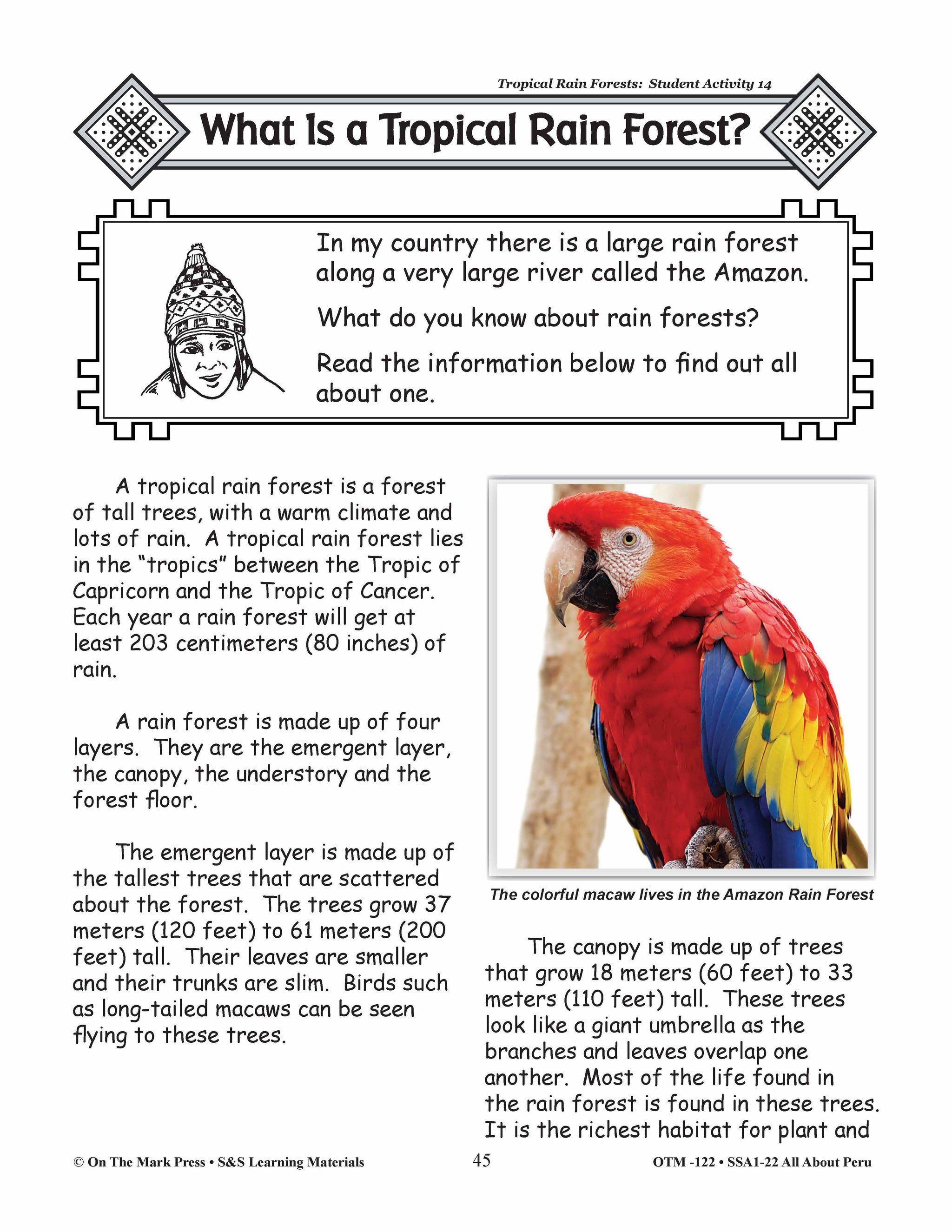 Tropical Rain Forests of Peru Grades 3-5