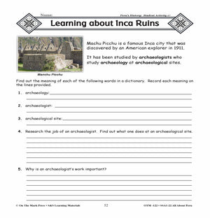 Peru’s History Lessons Grades 3-5