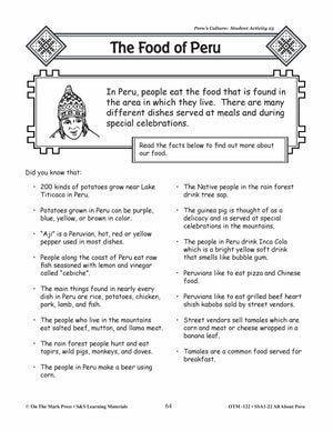 Peru’s Culture Lessons Grades 3-5