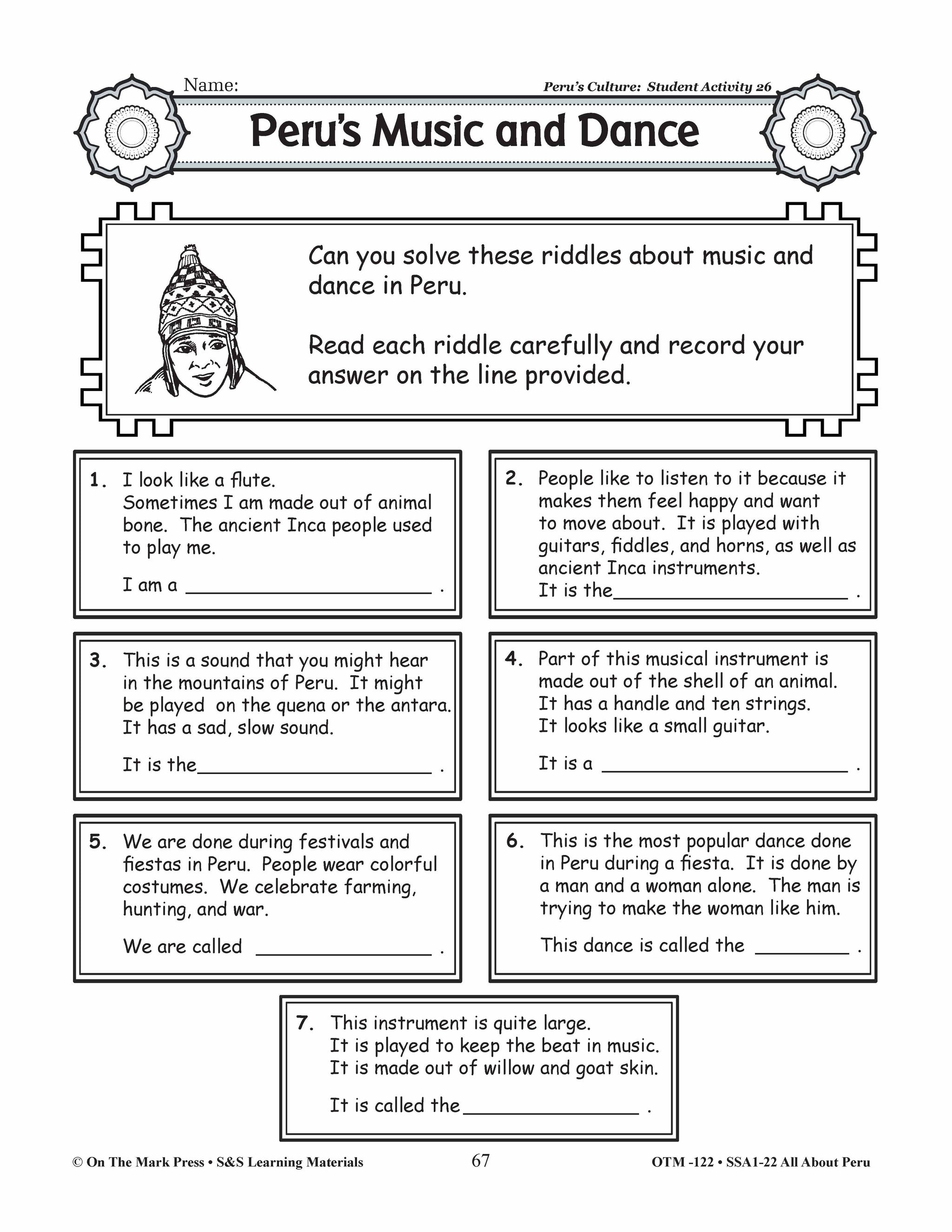 Peru’s Culture Lessons Grades 3-5