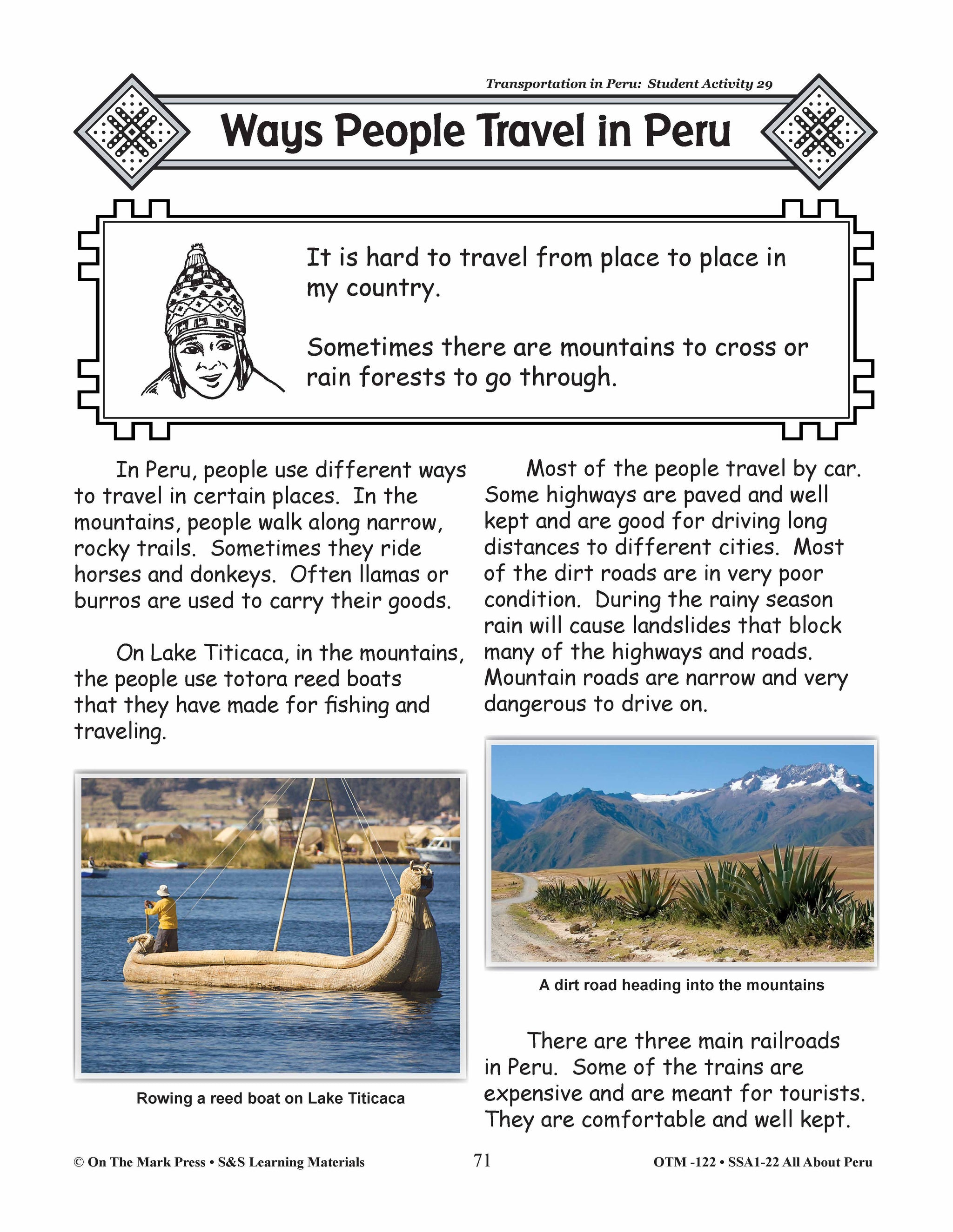 Transportation in Peru Grades 3-5