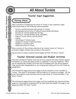 Geographical Areas of Tunisia Grades 3-5