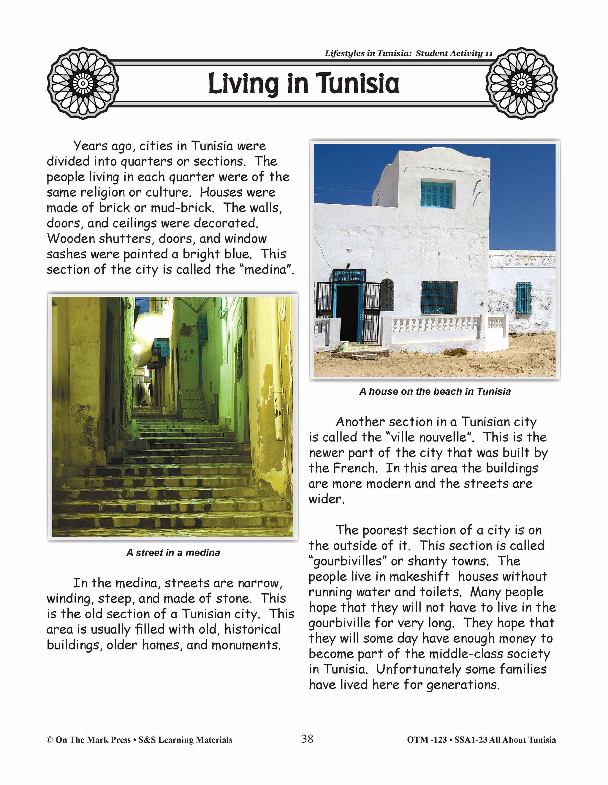 Lifestyles in Tunisia Grades 3-5